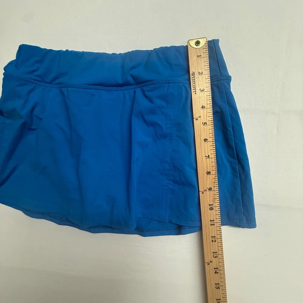 Lands End‎ Swim Skirt Womens 4 Blue Skort Bikini Bottom Swimwear Modest Beach